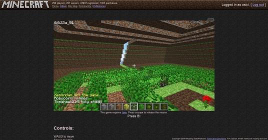 Another angle of the glass and dirt building in the sky in Classic 0.0.23a_01