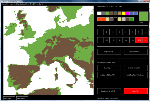 OME 0.1.0 interface showing Europe map. This was the first version of OME